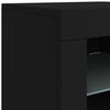 vidaXL Sideboard mit LED-Leuchten Schwarz 283x37x67 cm