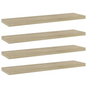 vidaXL B&uuml;cherregal-Bretter 4 Stk. Sonoma-Eiche 40x10x1,5 cm