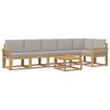 vidaXL Outdoor-Sofagarnitur mit Kissen 7 pcs Wei&szlig; und Hellgrau