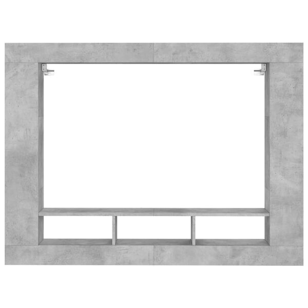 vidaXL TV-Schrank Betongrau 152x22x113 cm Holzwerkstoff