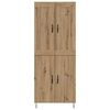 vidaXL Highboard Artisan-Eiche 69,5 x 34 x 180 cm Holzwerkstoff
