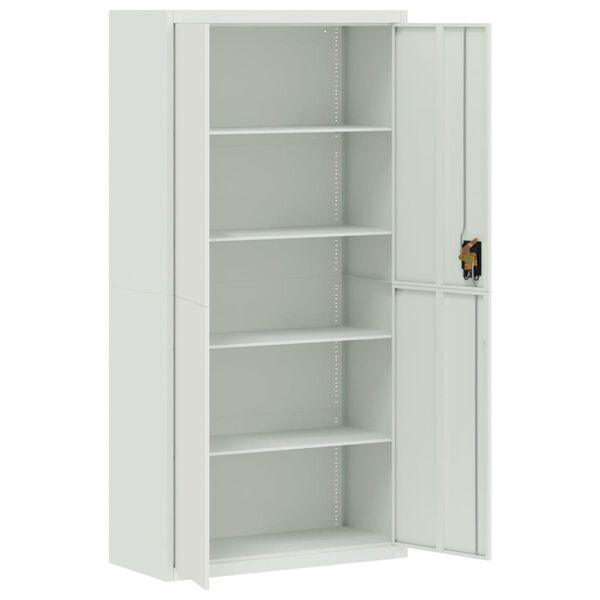 vidaXL Aktenschrank Hellgrau 90x40x180 cm Stahl