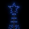 vidaXL LED-Weihnachtsbaum mit Erdspie&szlig;en 220 LEDs Blau 180 cm