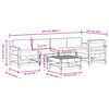 vidaXL 6-tlg. Garten-Lounge-Set mit Kissen Massivholz Douglasie