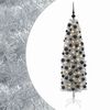 vidaXL K&uuml;nstlicher schmaler Weihnachtsbaum mit Weihnachtskugel 180 cm