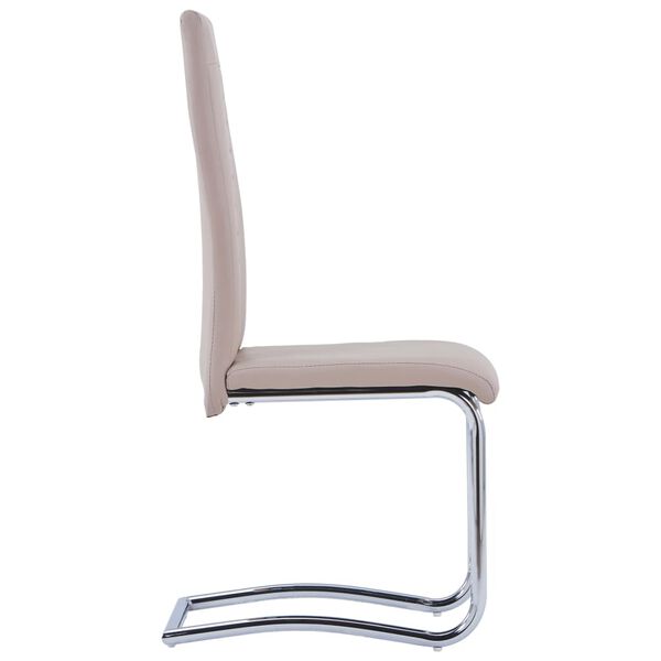 vidaXL Freischwinger 2 Stk. Cappuccino-Braun Kunstleder