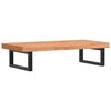 vidaXL Waschbeckenregal Wandmontage Stahl und Massivholz Buche