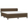 vidaXL Boxspringbett mit Matratze Dunkelbraun 180x200 cm Stoff