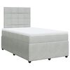 vidaXL Boxspringbett mit Matratze Hellgrau 120x200 cm Samt