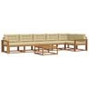 vidaXL Outdoor-Sofagarnitur 7 stk. Natur und Beige
