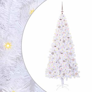 vidaXL K&uuml;nstlicher Weihnachtsbaum Wei&szlig; 180 cm PVC und Stahl