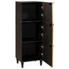 vidaXL Seitenschrank mit Speicher Schwarz und Gold 40 x 33,5 x 110 cm