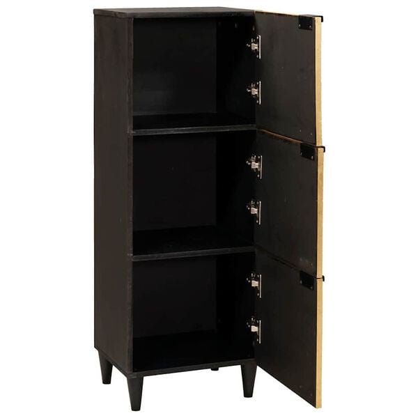 vidaXL Seitenschrank mit Speicher Schwarz und Gold 40 x 33,5 x 110 cm