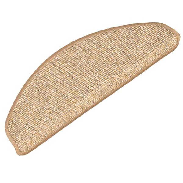 vidaXL Stufenmatten 15 Stk. 65x21x4 cm Hellbraun Halbrund Gro&szlig;