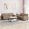 vidaXL 2-tlg. Sofagarnitur Cappuccino-Braun Kunstleder