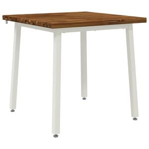 vidaXL 60 x 55 x 75 cm Massivholz Akazie Nat&uuml;rlich und Wei&szlig;