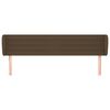 vidaXL Kopfteil mit Ohren Dunkelbraun 203x23x78/88 cm Stoff