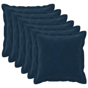 vidaXL Kissenbezug 6 stk. HOUTEN Blau 30 x 30 cm Mikrofaser Fleece