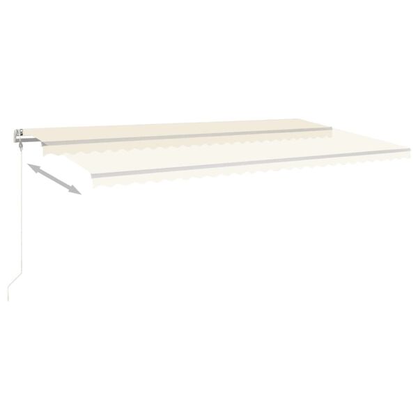 vidaXL Markise Automatisch Einziehbar 600x350 cm Creme