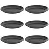 vidaXL Runde Blumenplatte 6 stk. Schwarz &Oslash; 14 x 2 cm Kunststoff