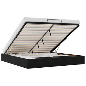 vidaXL Ottoman-Bett ohne Matratze Schwarz 200x200 cm Samt