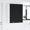 vidaXL H&auml;ngeschrank mit Speicher Schwarz Eichen-Optik 80 x 31 x 100 cm