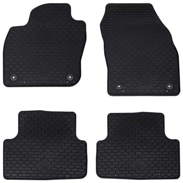 vidaXL Autofu&szlig;matte 4 pcs Schwarz VW T-CROSS TPE