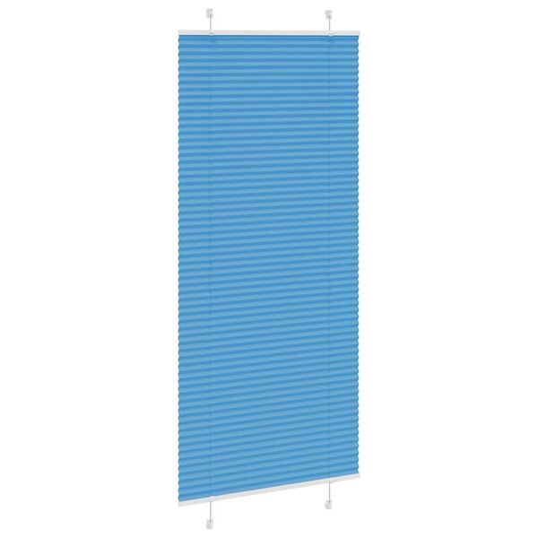 vidaXL Plissee Blau 95x200 cm Stoffbreite 94,4 cm Polyester