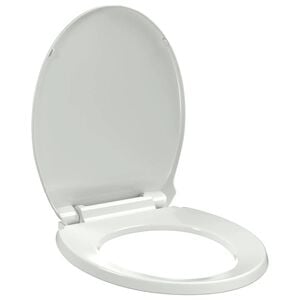 vidaXL Toilettensitz mit Absenkautomatik Wei&szlig; Oval