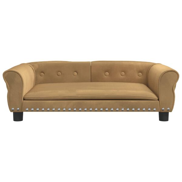 vidaXL Hundebett Braun 95x55x30 cm Samt