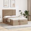 vidaXL Ottoman-Bett mit Matratze & LEDs 140x200cm Kunstleder