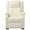 vidaXL Massagesessel mit Aufstehhilfe Creme Kunstleder