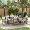 vidaXL Garten Essgruppe mit Kissen 9 pcs Braun Poly-Rattan