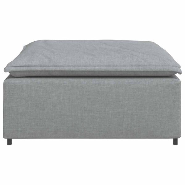 vidaXL Modulares Sofa-Fußhocker-Modul Hellgrau 100 x 100 x 48 cm