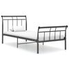 vidaXL Bettgestell Schwarz Metall 90x200 cm