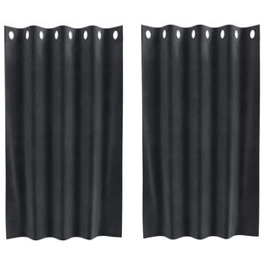 vidaXL Verdunkelungsvorh&auml;nge 2 stk. Dunkelgrau 140 x 140 cm Samt