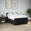 vidaXL Boxspringbett mit Matratze Schwarz 160x200 cm Stoff
