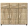vidaXL Sideboard Sonoma-Eiche 88,5 x 30,5 x 73 cm Holzwerkstoff
