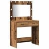 vidaXL Schminktisch mit Regal Braun 78,5 x 41 x 135 cm Holzwerkstoff