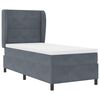 vidaXL Boxspringbett mit Matratze Dunkelgrau 200 x 90 cm Samt
