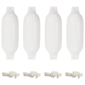 vidaXL Bootsfender 4 Stk. Wei&szlig; &Oslash; 11x40 cm PVC