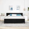 vidaXL Boxspringbett mit Matratze Schwarz 200 x 180 cm Stoff