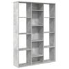 vidaXL Raumteiler/B&uuml;cherregal Betongrau 100x24x140 cm Holzwerkstoff
