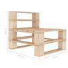 vidaXL 6-tlg. Garten-Lounge-Set aus Paletten Holz