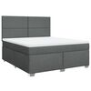 vidaXL Boxspringbett mit Matratze Dunkelgrau 180x200 cm Stoff