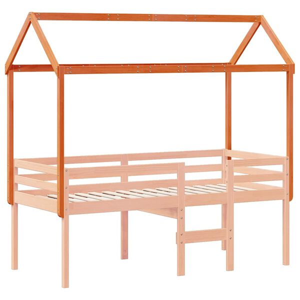vidaXL Dach f&uuml;r Kinderbett Wachsbraun 207x95,5x159cm Massivholz Kiefer
