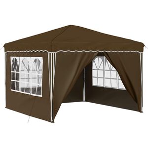vidaXL Pop-up Partyzelt 288 x 288 x 245 cm Taupe Oxford-Stoff