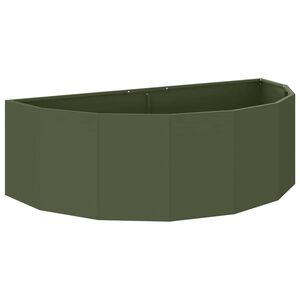 vidaXL Pflanzk&uuml;bel Olive Gr&uuml;n 120 x 60 x 35 cm Stahl
