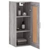 vidaXL Wandschrank Grau Sonoma 34,5x34x90 cm Holzwerkstoff