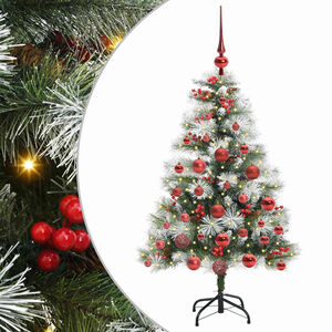 vidaXL K&uuml;nstlicher Weihnachtsbaum Gr&uuml;n und Wei&szlig; 120 cm